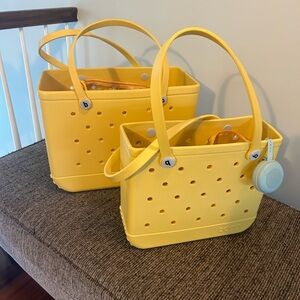 Real Bogg Bag in Yellow There set. This is the OG and Baby Bogg size